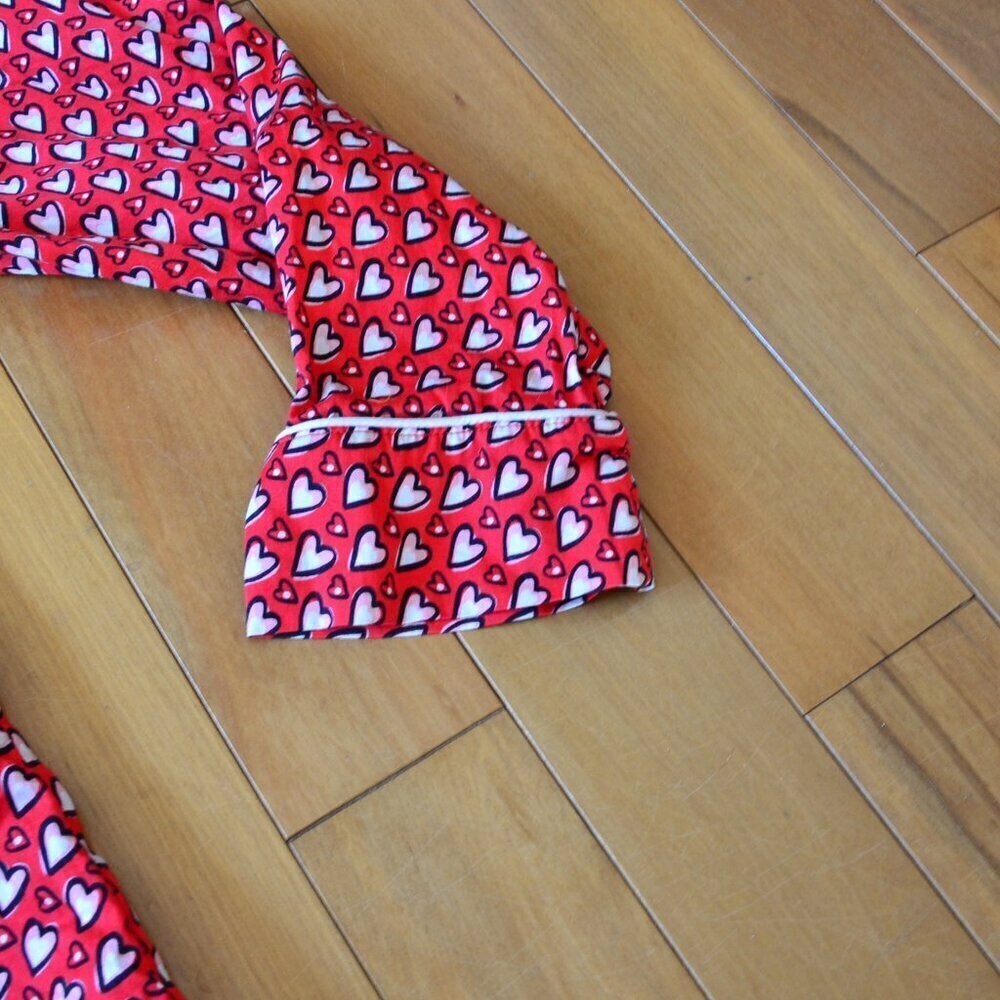 Kate Spade Red Heart PJ Top Size S 100% cotton Valentine's Day - Picture 5 of 8